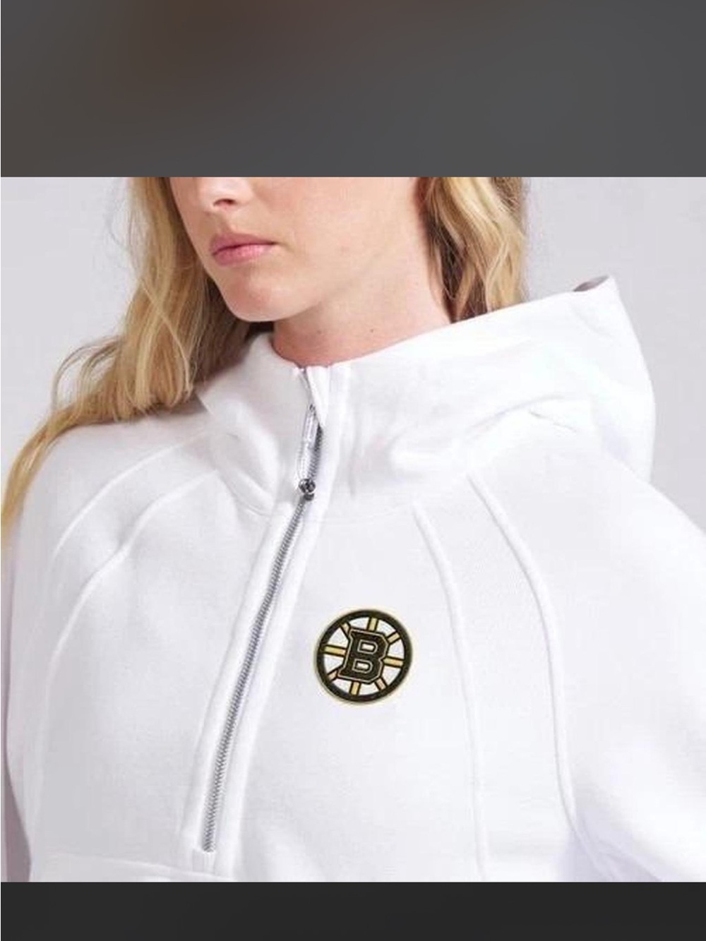 Lululemon scuba Boston Bruins White Pullover Hoodie with Logo
